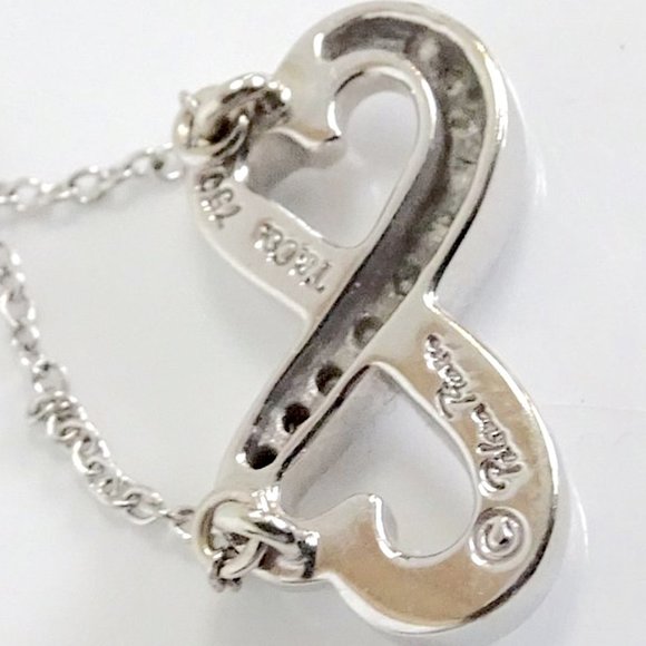 TIFFANY CO 💗💗 750 18k White Gold WG Picasso Diamond Elegant Necklace T&CO - Picture 6 of 7